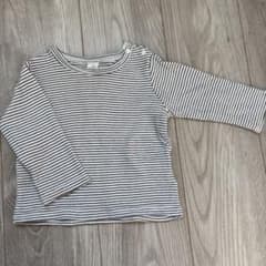 キッズ 長袖カットソー ボーダー柄