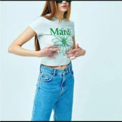 Mardi Mercredi クロップド　tシャツのサムネイル