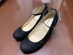 エスペランサ ESPERANZA 黒 レースパンプスのサムネイル