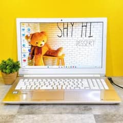 書類作成に◎Win11ノートパソコン ブルーレイ SSD240G 8G ゴールド 美品❤️書類作成に◎Windows11ノートパソコン ゴールド 快適SSD薄型