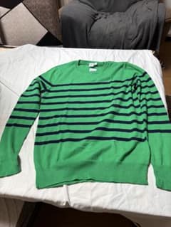 GAP 長袖カットソー ボーダー グリーンのサムネイル