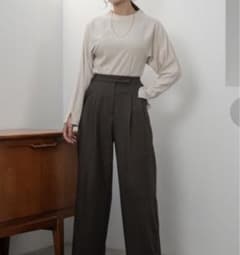 【amiur】カットリブラグランスリーブトップスのサムネイル