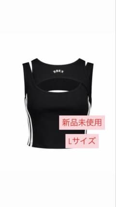 HDEX カットアウトトラッククロップタンクトップ(ブラック) [BLACK]