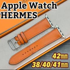 1931 Apple Watch エルメス　エプソン　オレンジ　HERMES 3120 Apple Watch エルメス オレンジ エプソンフー レザー - メルカリ