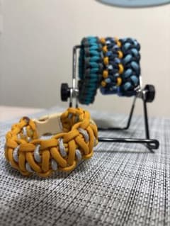 パラコードブレスレット イエロー×シルバーのサムネイル