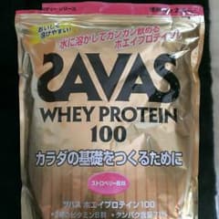 SAVAS WHEY PROTEIN 100 ストロベリー味のサムネイル