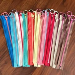 20cm 20本セット コンビカラー リングファスナー ハンドメイド バイ