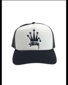 STUSSY メッシュキャップ ホワイト/ブラックのサムネイル