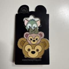 香港ディズニー ダッフィー シェリーメイ ジェラトーニ ピンバッジ