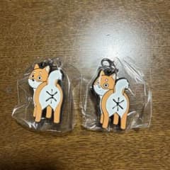振り向きわんこのおちり目印ラバーチャーム 柴犬 2個セットのサムネイル