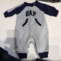 GAP ベビー ロンパース カバーオール グレー ネイビーのサムネイル