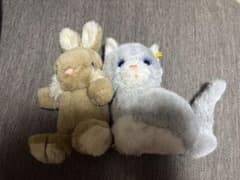 Retro Antique Animal Cat Rabbit Stuffed Animals