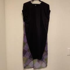 ヤンチェオンテンバール　ワンピースcheck chan　S　異素材　シャーリング ヤンチェオンテンバール シャーリングワンピース【check chan】 - メルカリ