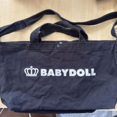BABYDOLL 2wayショルダートートバッグ ブラック×ホワイトのサムネイル