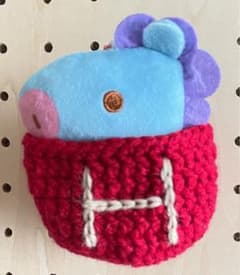 BT21 크로 뜨개질 봉제 인형 수납 BTS J-HOPE 이니셜 H