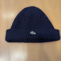 LACOSTE ニット帽 ビーニー ネイビーのサムネイル