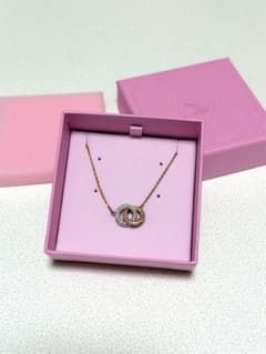 Swarovski インターロッキングサークル ネックレス 本日出荷可能 