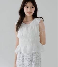 SENEE シャーリングブラウス ホワイト FREE | Mercari