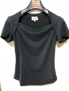 vivienne westwood 黒無地ベイビーネック半袖カットソーTシャツのサムネイル