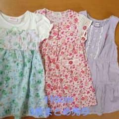 110cm　ワンピース３枚まとめ売り！のサムネイル
