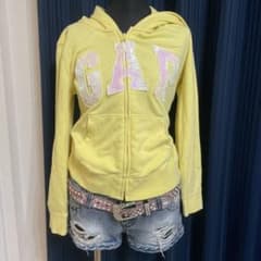 GAP パーカー スパンコールロゴ y2k 平成ギャル - メルカリ