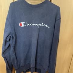 Champion クルーネック スウェット ネイビーのサムネイル