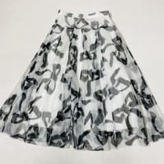 25SS 美品 M'SGRACY リボンプリントチュールスカート - メルカリ