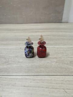 ムラノ 金彩 ミルフィオリ 香水瓶 パフュームボトルヴェネチアン 2個