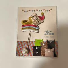 新品★ 台湾 キャラクター TAIWANIMAL 猫 パールピン 刺繍 台湾雑貨のサムネイル
