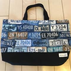 レッスンバッグ ネイビー×黒① ハンドメイド 男の子のサムネイル