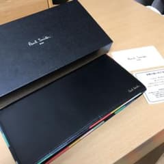 アートストライプポップロングウォレット 黒のサムネイル