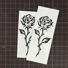 カッティングステッカー 薔薇 ローズ 車 バイク ガレージ【訳あり・見切り品】のサムネイル