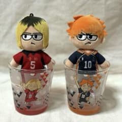 ハイキュー ガラスコップ＆ジロリぬいぐるみセット 烏野・音駒/日向翔陽・孤爪研磨