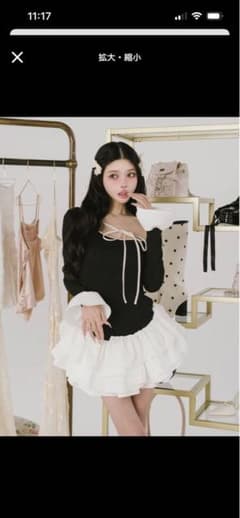 Darich デザインネックリボンミニワンピースのサムネイル