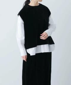 【美品】かぐれ　レーヨンシルクベルベットプルオーバーのサムネイル