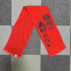 【値下げ】【世界に1つだけのタオル】「筋肉は裏切らない」 フェイスタオル レッドのサムネイル