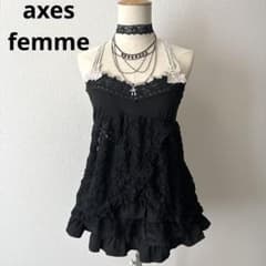axes femme 薔薇レースキャミソール M y2k フェアリーグランジ 黒