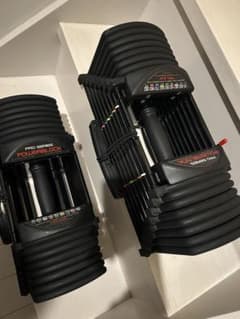 パワーブロック ウレタンコート90ポンドと専用スタンド 可変式ダンベル