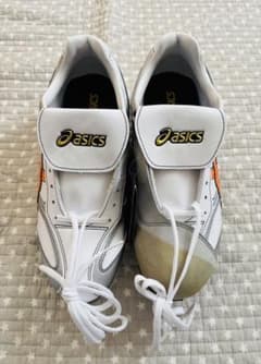 asics 野球、ソフトボール スパイク　ピッチャー用 ホワイト/オレンジのサムネイル