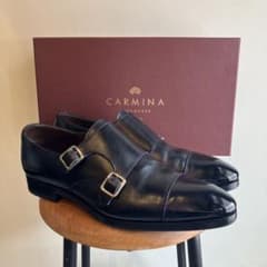 carmina カルミナ　ダブルモンク　size9 ハーフラバー、カカト新品のサムネイル