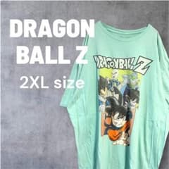 DRAGON BALL Z 공식 애니메이션 T 해외 한정 느슨한 하늘색 2XL 헌 옷