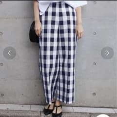 FRAMeWORK ブロックチェックパンツ　ネイビー×ホワイト size38のサムネイル