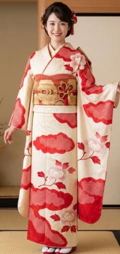 白地 牡丹柄 振袖 金彩刺繍 大正ロマン アンティーク - メルカリ
