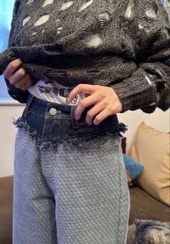 Fringe Denim Pants Pattern torico 安達祐実 虜