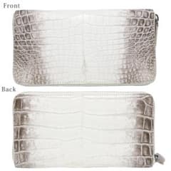 W50 超高級 極上仕上げ ヒマラヤクロコダイル 長財布 メンズ レディース 白 W51 超高級 極上仕上げ ヒマラヤクロコダイル 長財布 メンズ