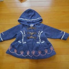ひめさま専用♪お値下げしました☆スーリーダッフルコート95㎝のサムネイル