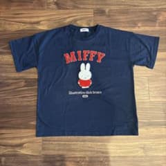 miffy ミッフィー 刺繍 Tシャツ ネイビーのサムネイル