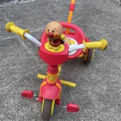 アンパンマン 三輪車 手押し棒付き - メルカリ