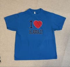 I❤️HAWAII / アイラブハワイ　プリントTシャツ　ブルー