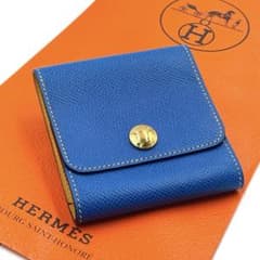 HERMES エルメス アラジフ 付箋ケース ポストイットカバー ブルーフランス HERMES エルメス アラジフ 付箋ケース ポストイットカバー ブルー